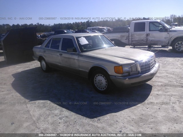 WDBCA35E6KA496112 - 1989 MERCEDES-BENZ 420 SEL BEIGE photo 1