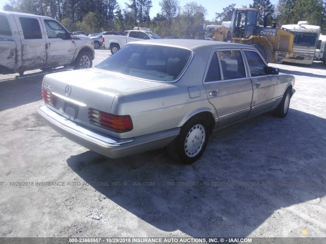 WDBCA35E6KA496112 - 1989 MERCEDES-BENZ 420 SEL BEIGE photo 4