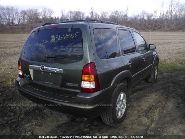 4F2YU09162KM51251 - 2002 MAZDA TRIBUTE LX/ES GREEN photo 4