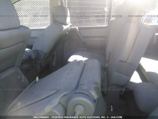 5N1AA08A45N701094 - 2005 NISSAN ARMADA SE/LE WHITE photo 8