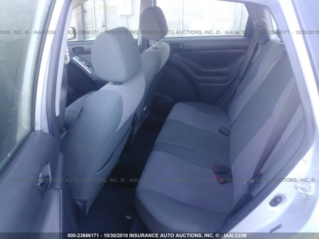 2T1KR30E77C628150 - 2007 TOYOTA COROLLA MATRIX XR SILVER photo 8