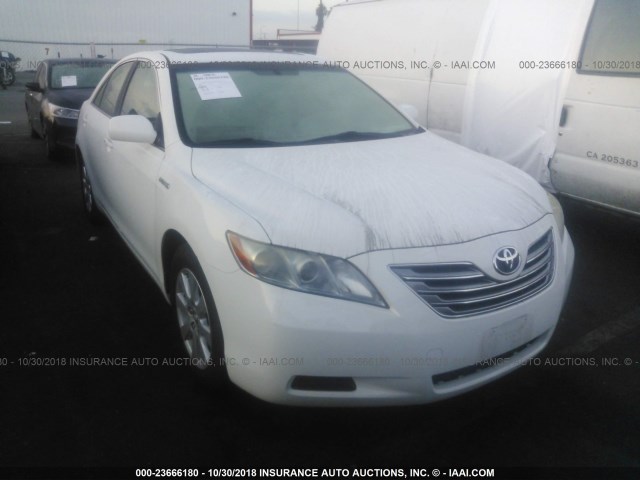 JTNBB46K673011964 - 2007 TOYOTA CAMRY NEW GENERAT HYBRID WHITE photo 1