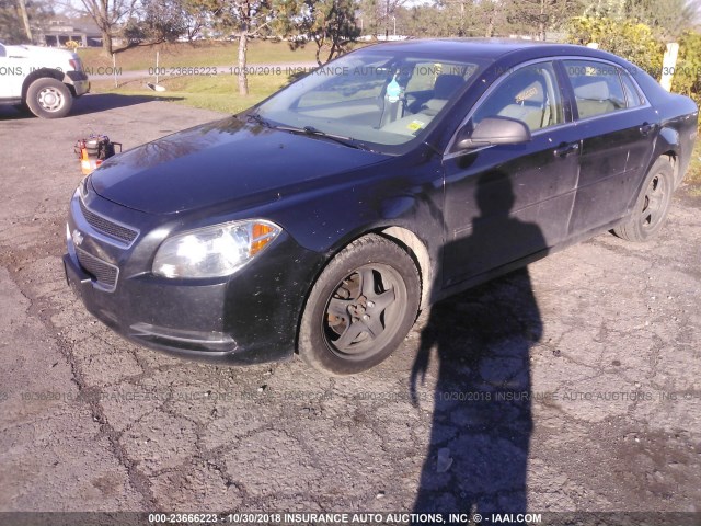 1G1ZG57B49F258614 - 2009 CHEVROLET MALIBU LS შავი ფოტო 2