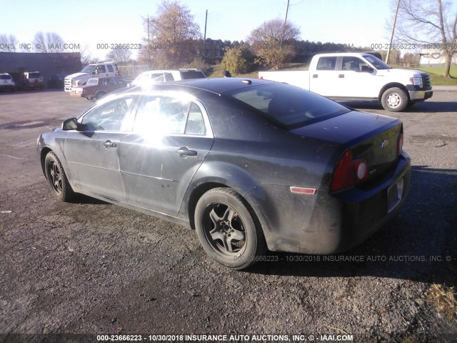 1G1ZG57B49F258614 - 2009 CHEVROLET MALIBU LS შავი ფოტო 3