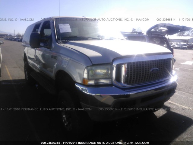 1FMNU41L02EB46295 - 2002 FORD EXCURSION XLT SILVER photo 1