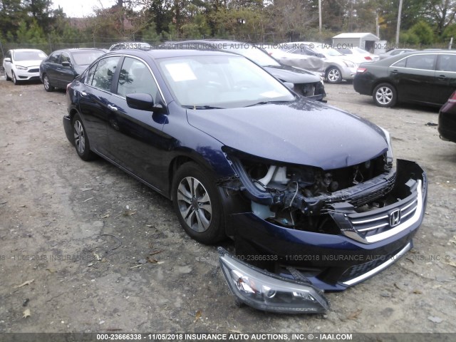 1HGCR2F36FA145404 - 2015 HONDA ACCORD LX Dark Blue photo 1