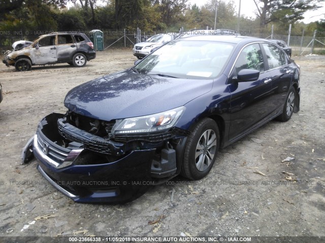 1HGCR2F36FA145404 - 2015 HONDA ACCORD LX Dark Blue photo 2