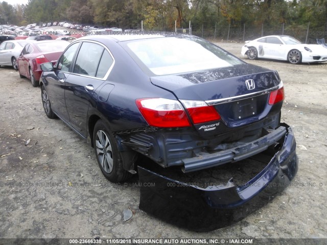 1HGCR2F36FA145404 - 2015 HONDA ACCORD LX Dark Blue photo 3