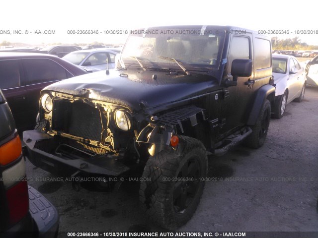 1C4AJWAG7CL133681 - 2012 JEEP WRANGLER SPORT BLACK photo 2