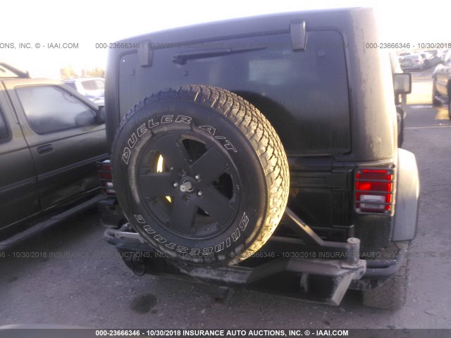 1C4AJWAG7CL133681 - 2012 JEEP WRANGLER SPORT BLACK photo 6