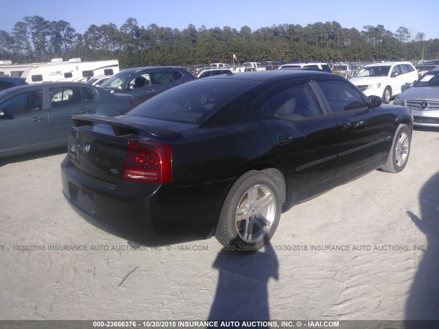 2B3KA53H36H454124 - 2006 DODGE CHARGER R/T BLACK photo 4