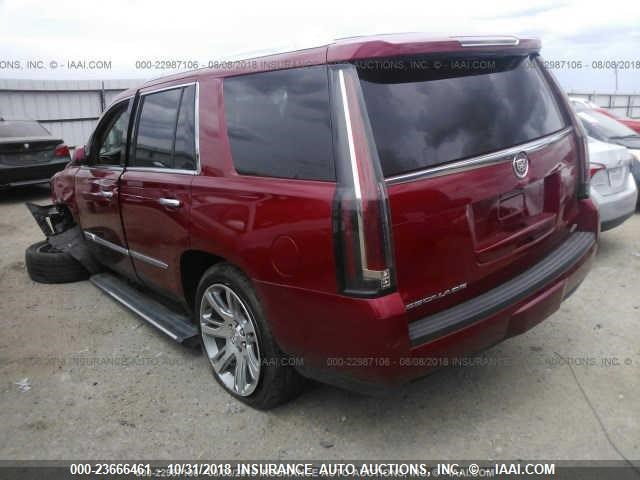 1GYS3CKJ2FR199784 - 2015 CADILLAC ESCALADE PREMIUM RED photo 3