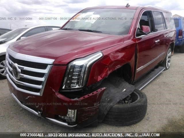 1GYS3CKJ2FR199784 - 2015 CADILLAC ESCALADE PREMIUM RED photo 6