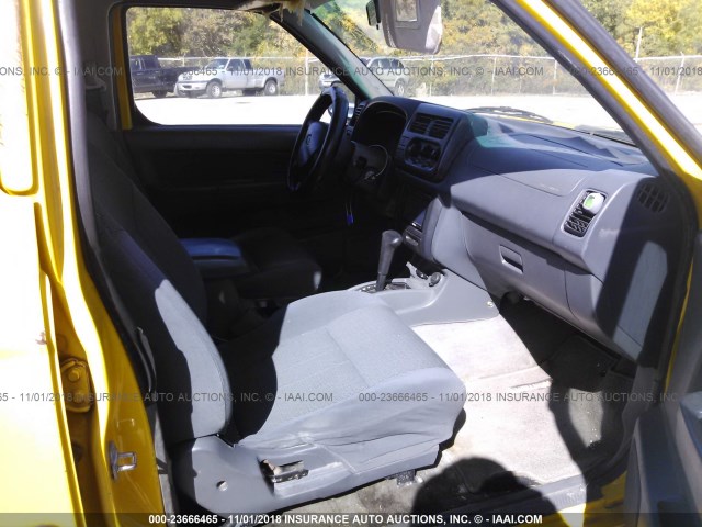 1N6ED27T01C365409 - 2001 NISSAN FRONTIER CREW CAB XE/CREW CAB SE YELLOW photo 5