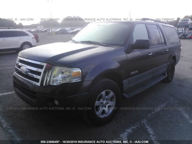 1FMFK15597LA69823 - 2007 FORD EXPEDITION EL XLT GRAY photo 2