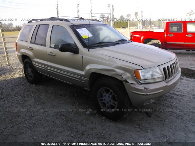 1J4GW68N1XC581608 - 1999 JEEP GRAND CHEROKEE LIMITED GOLD photo 1