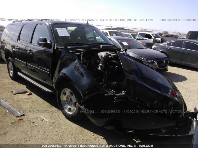 1GNSKJE77DR253498 - 2013 CHEVROLET SUBURBAN K1500 LT BLACK photo 1