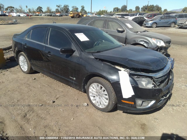 3FADP0L38AR418901 - 2010 FORD FUSION HYBRID BLACK photo 1