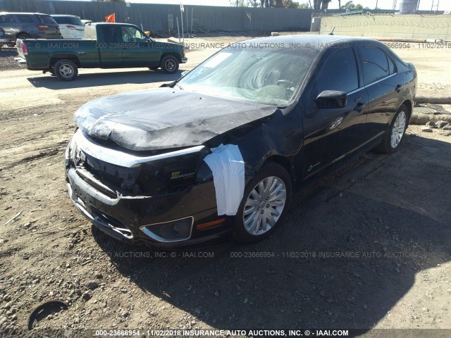 3FADP0L38AR418901 - 2010 FORD FUSION HYBRID BLACK photo 2