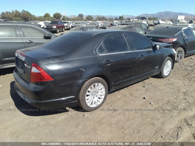 3FADP0L38AR418901 - 2010 FORD FUSION HYBRID BLACK photo 4