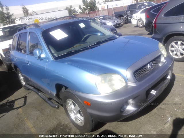 KM8SC13E93U498169 - 2003 HYUNDAI SANTA FE GLS/LX Light Blue photo 1