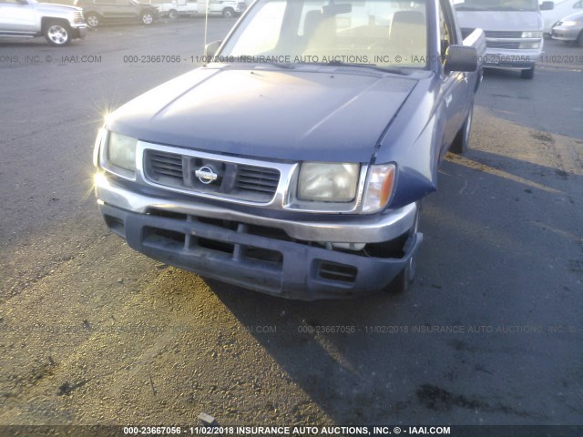 1N6DD21S1YC413764 - 2000 NISSAN FRONTIER XE BLUE photo 6