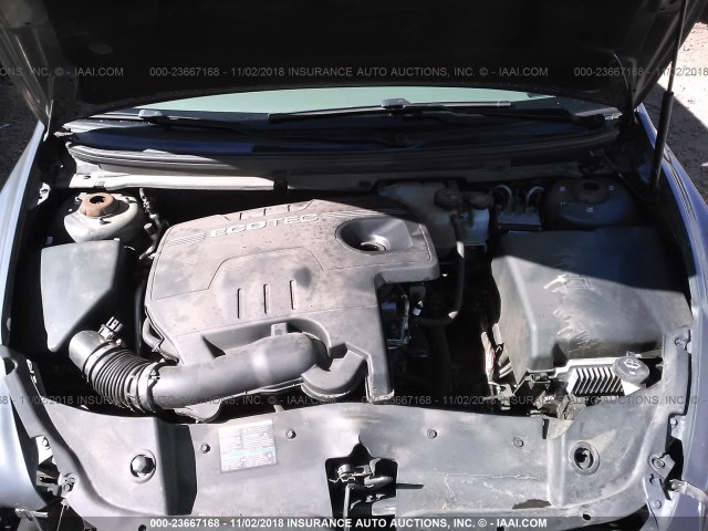 1G1ZG57B08F190049 - 2008 CHEVROLET MALIBU LS ნაცრისფერი ფოტო 10