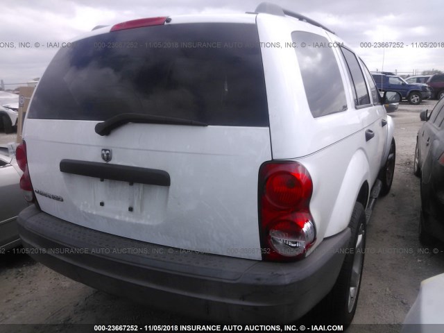 1D4HD38NX4F186077 - 2004 DODGE DURANGO ST WHITE photo 4