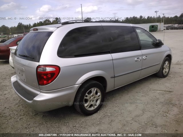 2B4GP74L51R353507 - 2001 DODGE GRAND CARAVAN EX SILVER photo 4