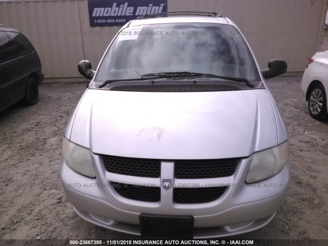 2B4GP74L51R353507 - 2001 DODGE GRAND CARAVAN EX SILVER photo 6