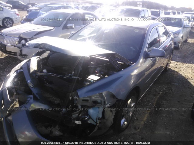 1G1ZH57B494233530 - 2009 CHEVROLET MALIBU 1LT BLUE photo 2
