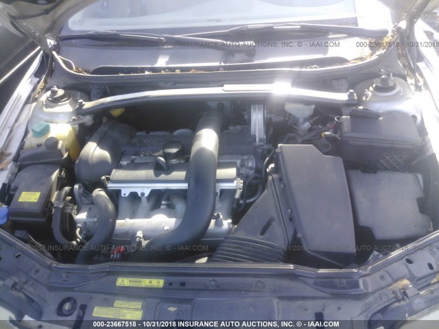 YV1RS547662550378 - 2006 VOLVO S60 T5 SILVER photo 10