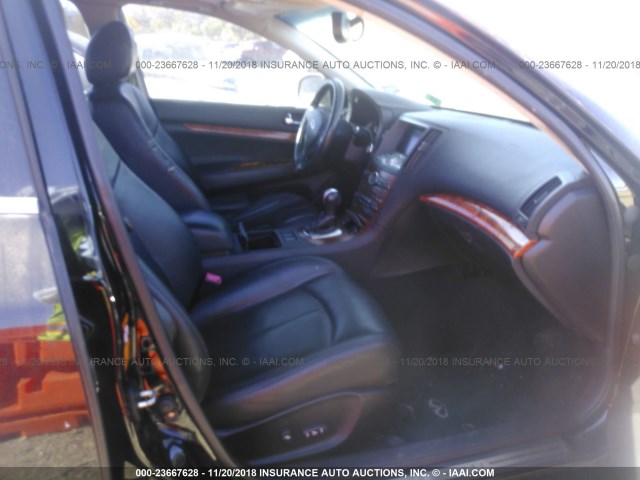 JNKBV61F88M257121 - 2008 INFINITI G35 BLACK photo 5