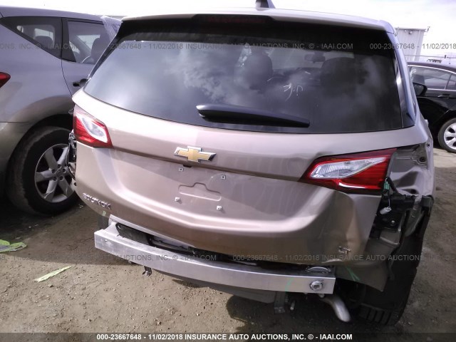 2GNAXJEV0J6289701 - 2018 CHEVROLET EQUINOX LT BEIGE photo 6