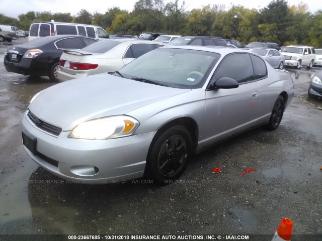 2G1WM16K769307685 - 2006 CHEVROLET MONTE CARLO LT SILVER photo 2