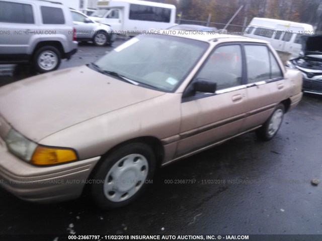 3FARP13J9RR151001 - 1994 FORD ESCORT LX/SPORT TAN photo 2