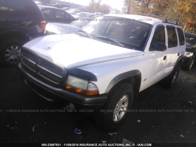 1B4HS38NX2F157370 - 2002 DODGE DURANGO SPORT/SXT WHITE photo 2