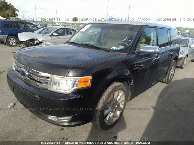 2FMGK5DCXABA38969 - 2010 FORD FLEX LIMITED BLACK photo 2