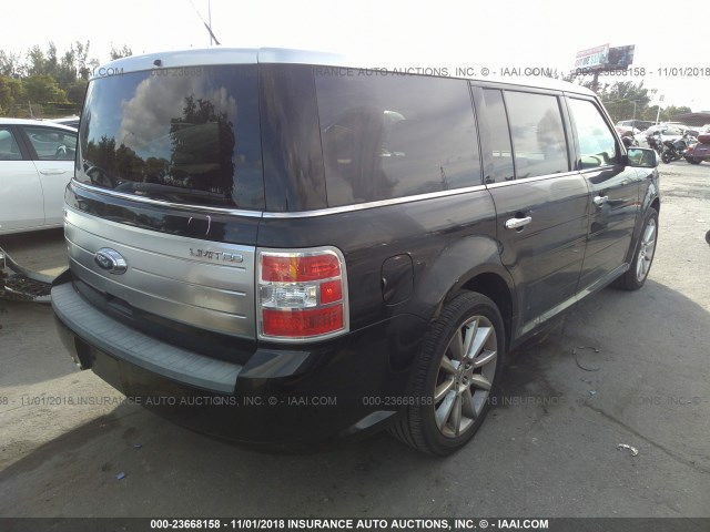 2FMGK5DCXABA38969 - 2010 FORD FLEX LIMITED BLACK photo 4