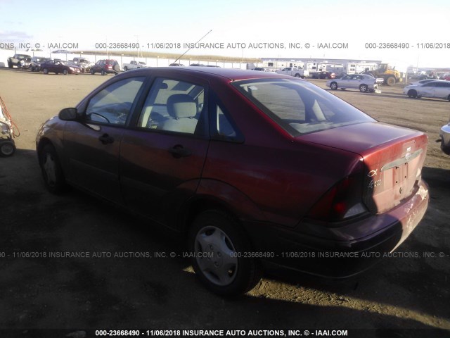 1FAFP33PX3W269890 - 2003 FORD FOCUS LX RED photo 3