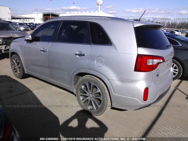 5XYKW4A78EG452628 - 2014 KIA SORENTO SX/SX LIMITED SILVER photo 3