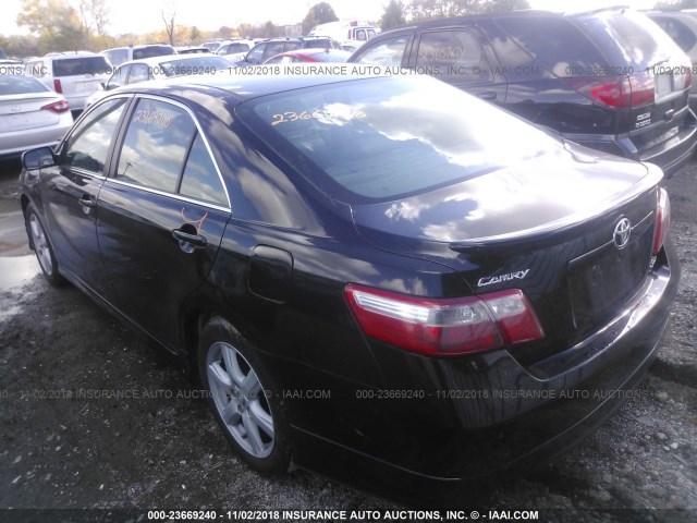 4T1BK46K97U515595 - 2007 TOYOTA CAMRY NEW GENERAT LE/XLE/SE BLACK photo 3