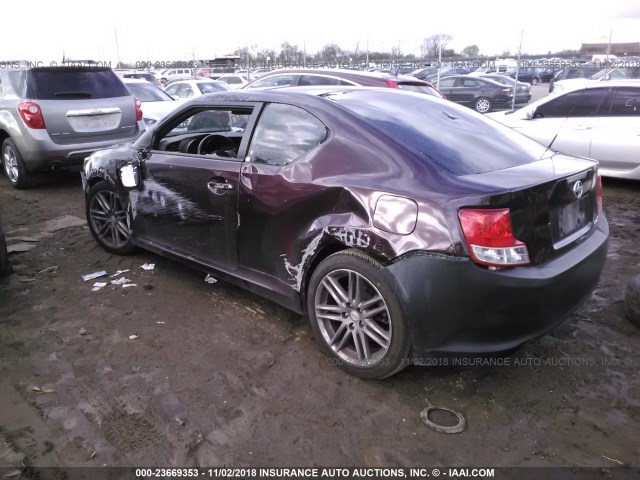 JTKJF5C79B3010223 - 2011 TOYOTA SCION TC 紫色 照片 3