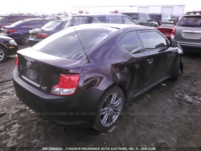 JTKJF5C79B3010223 - 2011 TOYOTA SCION TC 紫色 照片 4