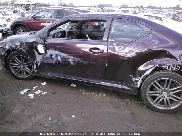 JTKJF5C79B3010223 - 2011 TOYOTA SCION TC 紫色 照片 6