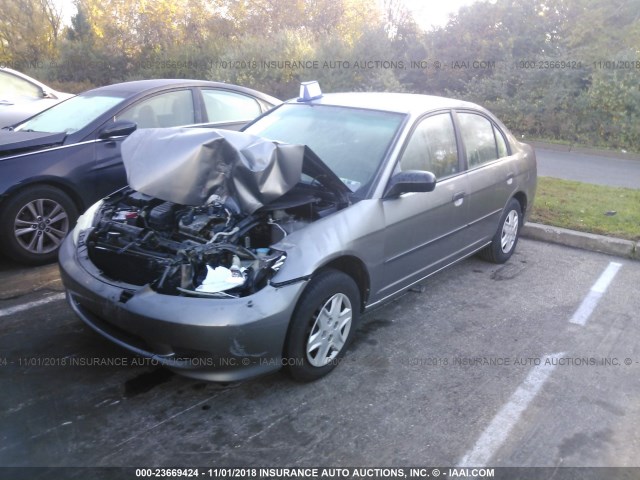 2HGES16395H608434 - 2005 HONDA CIVIC DX VP TAN photo 2