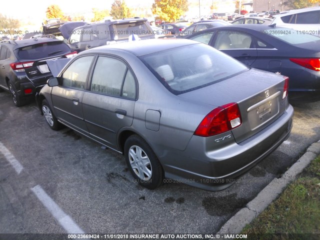 2HGES16395H608434 - 2005 HONDA CIVIC DX VP TAN photo 3