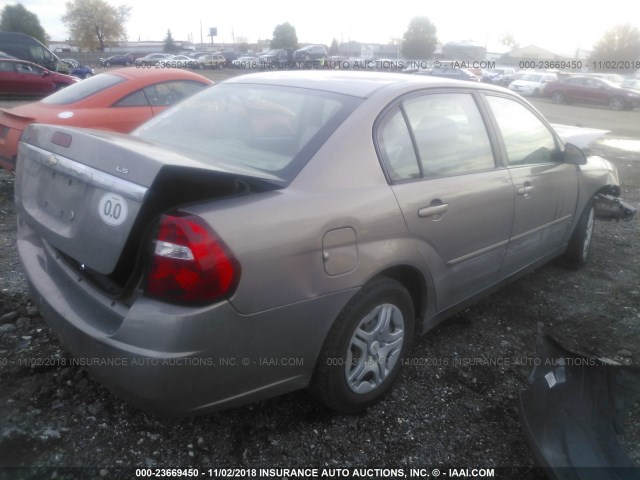 1G1ZS58F37F162745 - 2007 CHEVROLET MALIBU LS ყავისფერი ფოტო 4