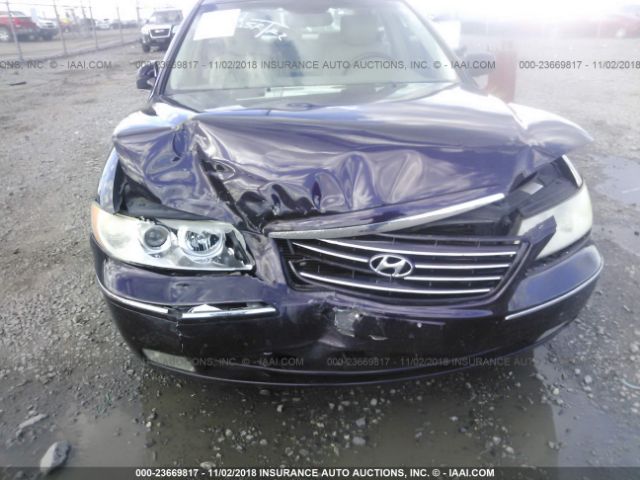 KMHFC46F06A113840 - 2006 HYUNDAI AZERA SE/LIMITED PURPLE photo 6