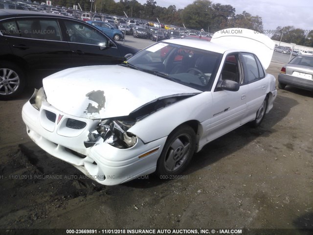 1G2NW52T6VC721460 - 1997 PONTIAC GRAND AM GT WHITE photo 2